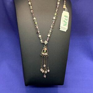 1928 Brand “Confetti” Necklace w/ Faux Pearls & Crystal Accents.  Original Tag